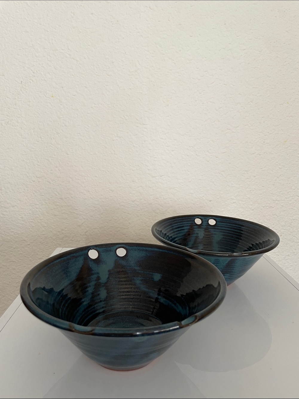 2 Glazed Ceramic Ramen Bowls 12 oz. Japan